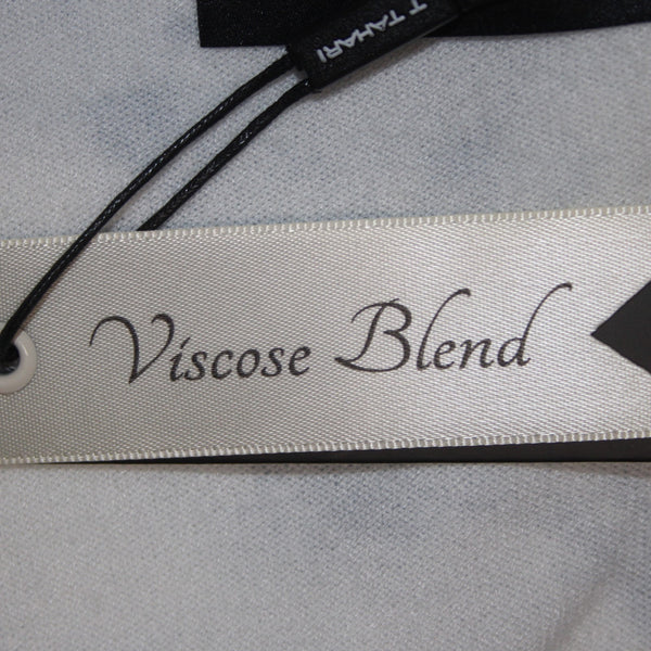 Tahari Top NEW $68 Sz S Blue White Tie Dye Short Sleeve Viscose Polyester Top