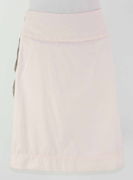 Floreat Sz 4 Pink Taupe Poly Pleated Petals Lined Cotton Straight Skirt
