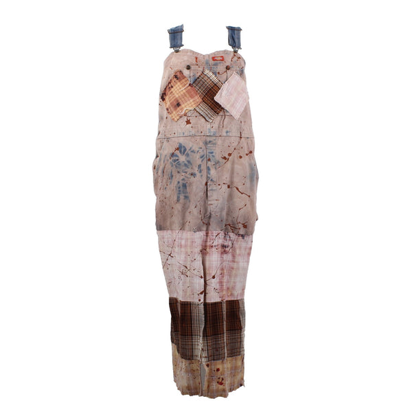 Tricia Fix Dress Dickies Sz S Pink Multi Color Overall Look 100% Repurpose Dress