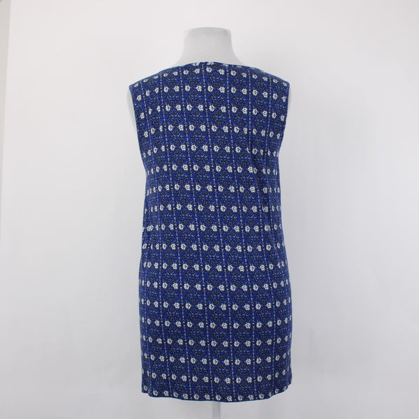 Philosophy Top NEW $58 Sz 3X Navy Blue White Printed Rayon Spandex Top