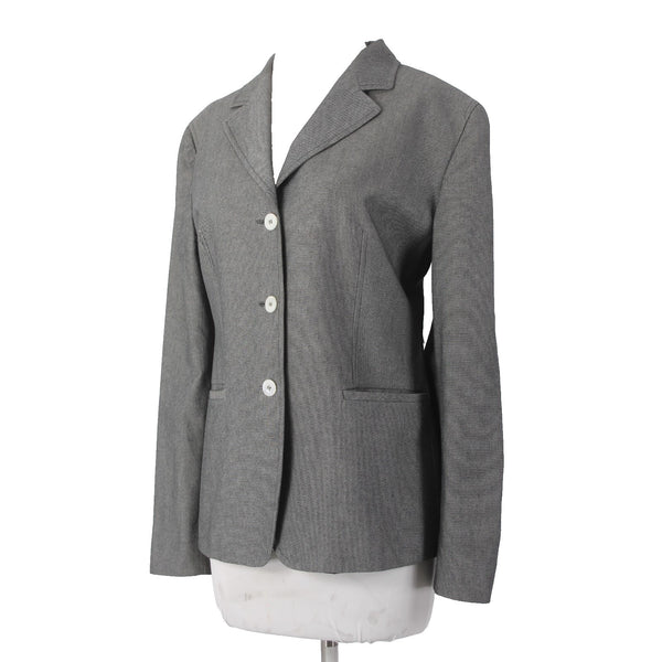 Antonio Fusco Blazer Jacket Sz 50 Black White Buttons 100% Cotton Jacket