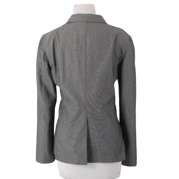 Antonio Fusco Blazer Jacket Sz 50 Black White Buttons 100% Cotton Jacket