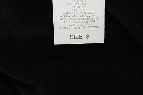 K Studio Sz 8 Black Twist Front Flouncy Skirt Polyester Spandex Dress