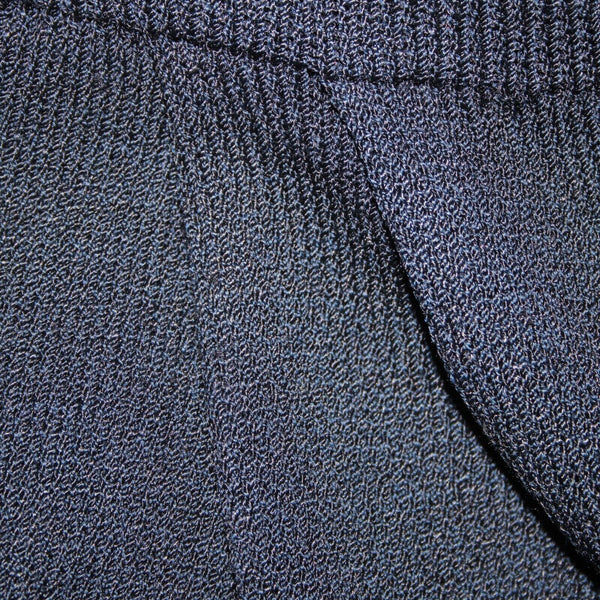 St John Knit Sz 2 x 28 Navy Blue Pleated Pockets Elastic Waist Santana Knit Pant