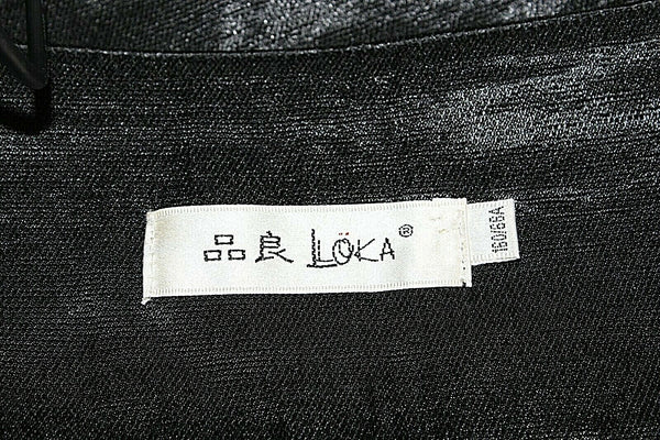Loca M Black Shine Cotton Polyamide Pencil Skirt