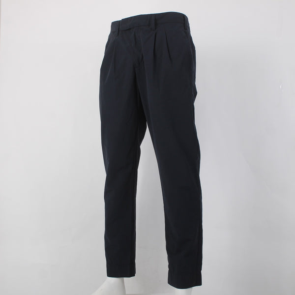 Doppelganger Pant Sz 50 x  Navy Blue Pleated Pockets Cotton Nylon Pant
