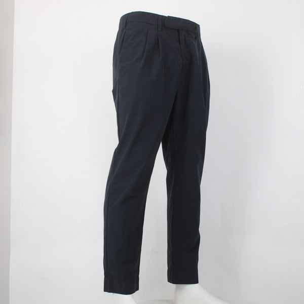 Doppelganger Pant Sz 50 x  Navy Blue Pleated Pockets Cotton Nylon Pant