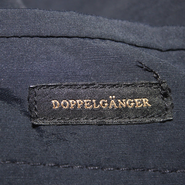 Doppelganger Pant Sz 50 x  Navy Blue Pleated Pockets Cotton Nylon Pant