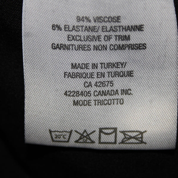 Tricotto Sz S Black Beaded Mesh Eyelets Viscose Elastane AS IS Top