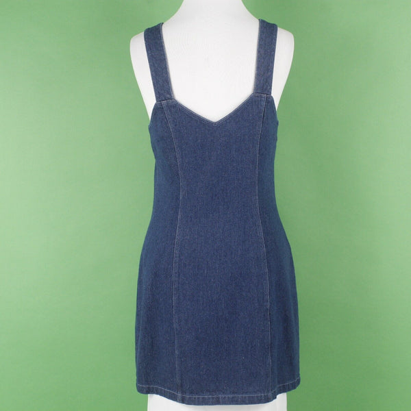 The East Order NEW $159 Sz S Blue Denim Brown Button Up 100% Cotton Mini Dress