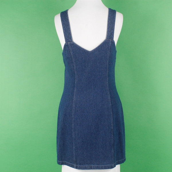 The East Order NEW $159 Sz S Blue Denim Brown Button Up 100% Cotton Mini Dress