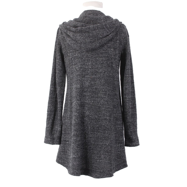 Eileen Fisher Jacket Sz XS Charcoal Black Zipper Pockets Stretch Cotton Poly