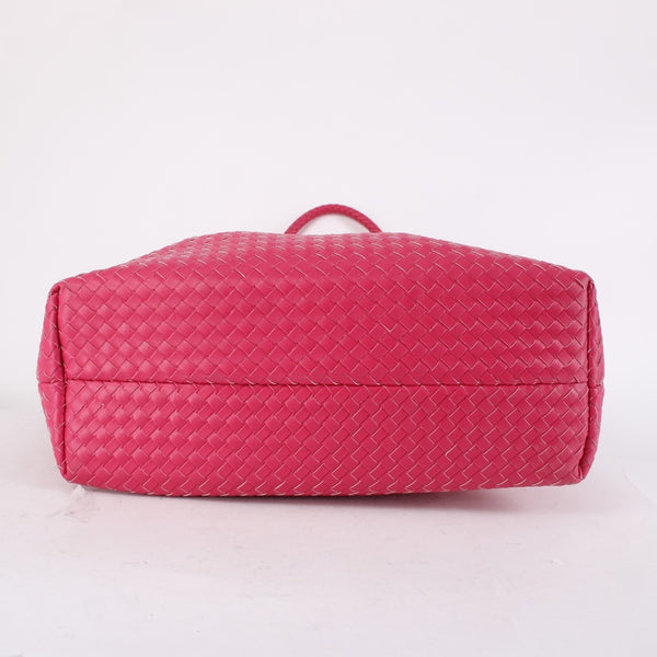 Lulu Dharma Purse NEW 19 x 11 x 6 Fuchsia Pink Napa Vegan Leather Tote Purse