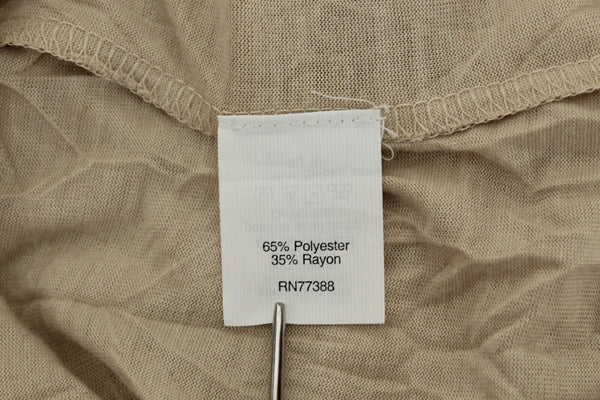 J Crew Sz S Beige Ruched and Ruffled Polyester Rayon Tank Top