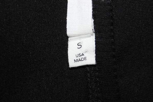 Bailey44 Sz S Black Crew Neck Polyurethane Skirt Rayon Cotton Blend Dress