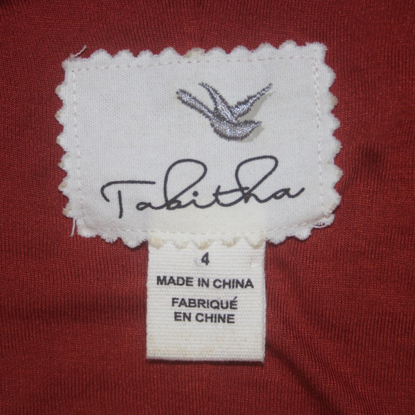 Tabitha Dress Sz 4 Rust Orange Quilted Knit Lined Pockets Cotton Polyester Dress