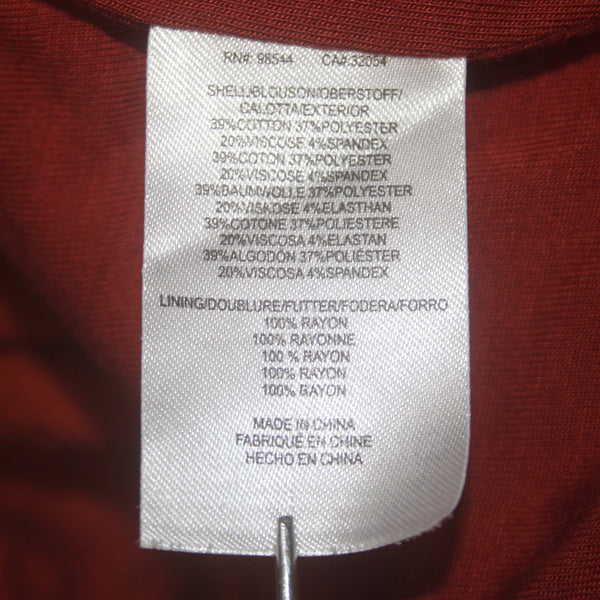 Tabitha Dress Sz 4 Rust Orange Quilted Knit Lined Pockets Cotton Polyester Dress