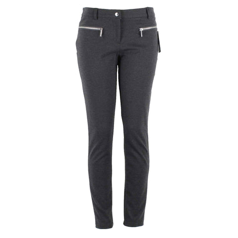 Michael Kors NEW $100 Sz 8 x 29 Charcoal Gray Silver Stretch Knit Pant