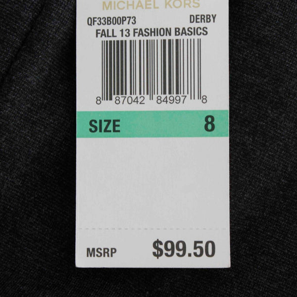 Michael Kors NEW $100 Sz 8 x 29 Charcoal Gray Silver Stretch Knit Pant