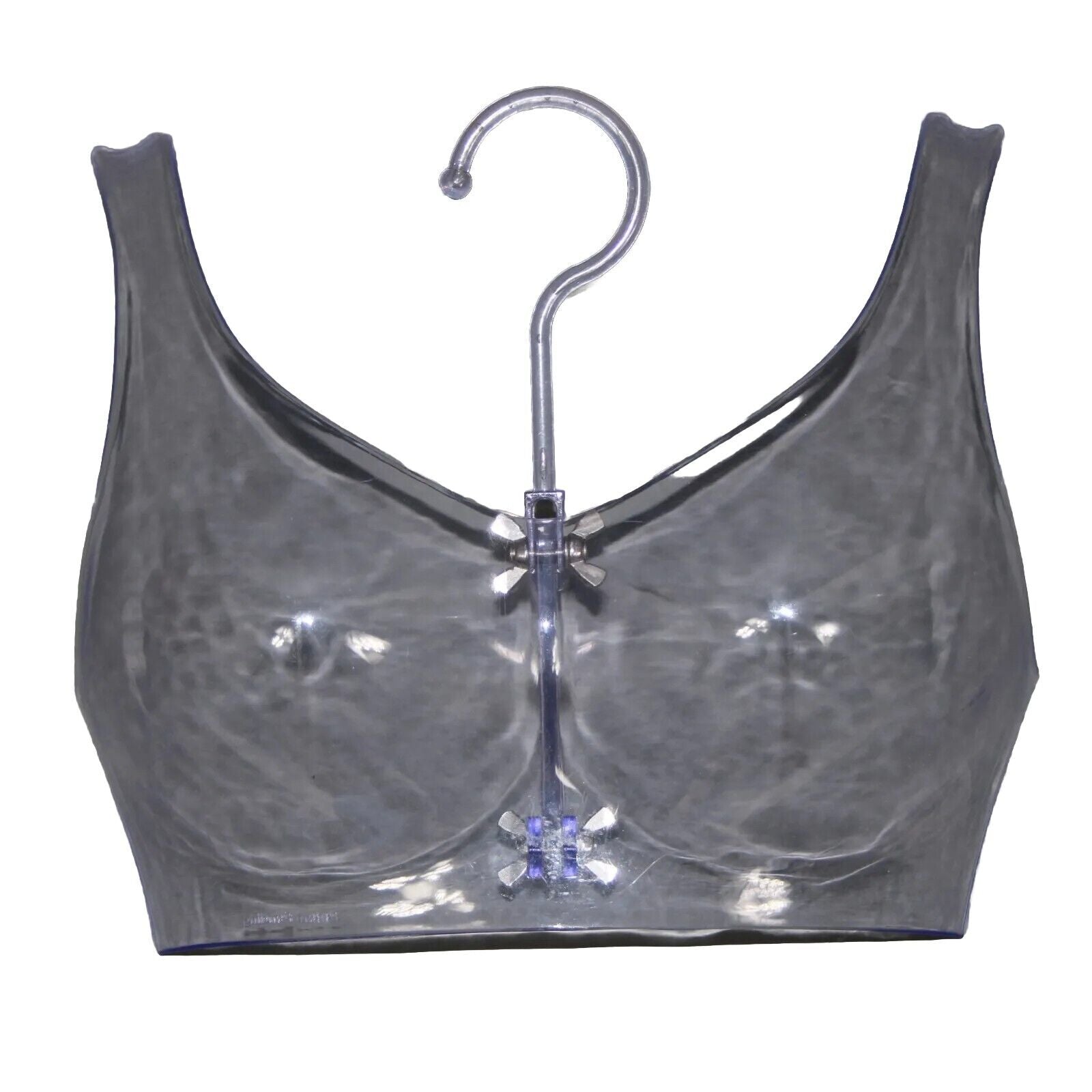 Display Clear Blue Tint Plastic Bra Bikini Lingerie Hanger Form Display