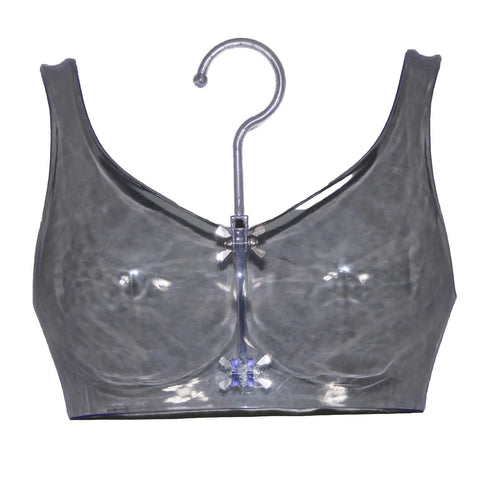 Display Clear Blue Tint Plastic Bra Bikini Lingerie Hanger Form Display