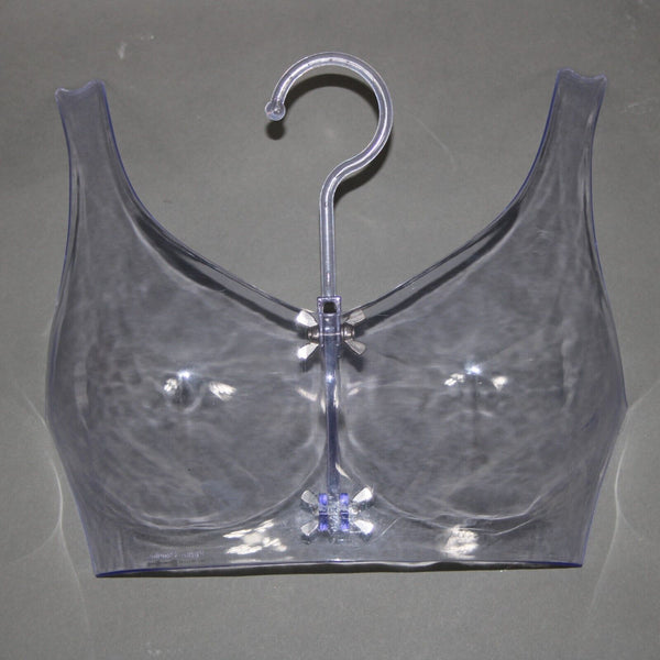 Display Clear Blue Tint Plastic Bra Bikini Lingerie Hanger Form Display