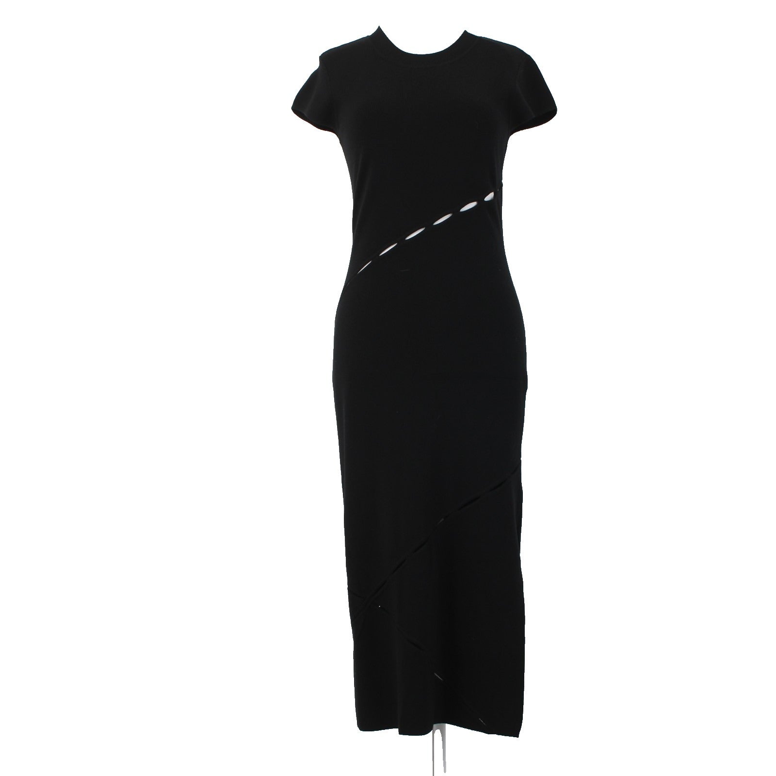 Rag Bone Dress NEW $495 Eden Sz SP Black  Sleeveless Round Neck Eyelets Viscose