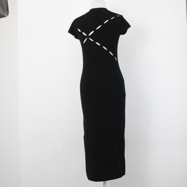 Rag Bone Dress NEW $495 Eden Sz SP Black  Sleeveless Round Neck Eyelets Viscose