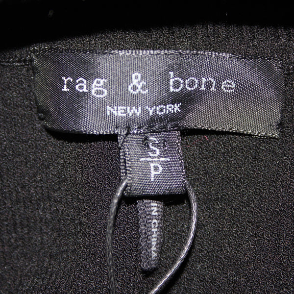 Rag Bone Dress NEW $495 Eden Sz SP Black  Sleeveless Round Neck Eyelets Viscose