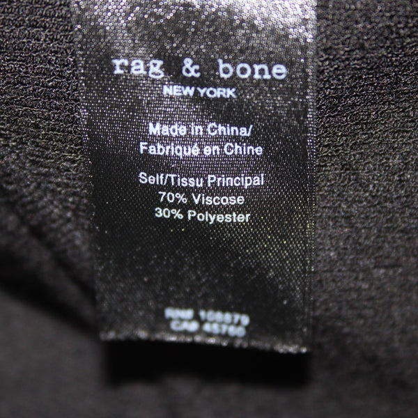 Rag Bone Dress NEW $495 Eden Sz SP Black  Sleeveless Round Neck Eyelets Viscose