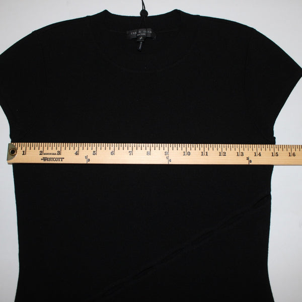 Rag Bone Dress NEW $495 Eden Sz SP Black  Sleeveless Round Neck Eyelets Viscose