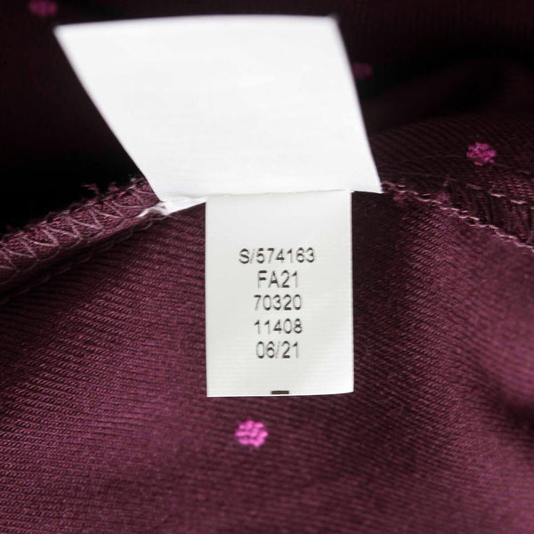 Loft NEW $70 Sz S Purple Pink Fuzzy Dots Button Up Ruffle High Neck Rayon Top