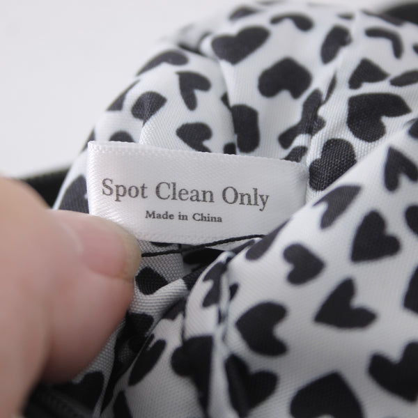 Brighton Cosmetic Bag 9 x 5 x 1 White Black Red Love Zipper Fabric Cosmetic Bag