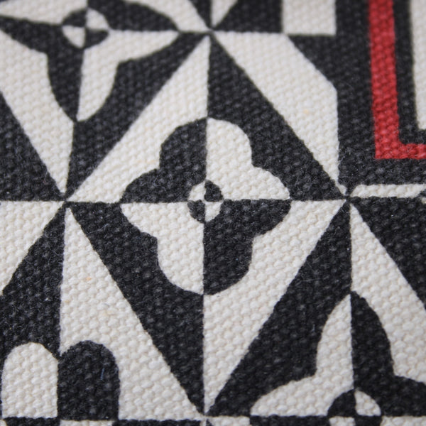 Brighton Cosmetic Bag 9 x 5 x 1 White Black Red Love Zipper Fabric Cosmetic Bag