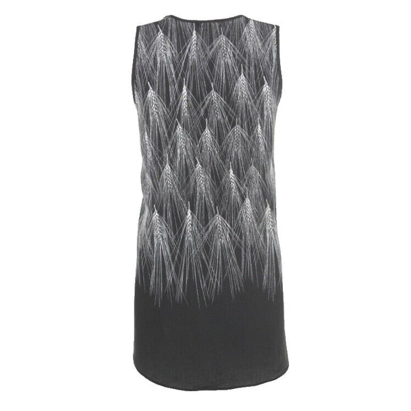 Premise Studio Sz XS Black Gray White Rounded Side Splits 100% Polyester Top