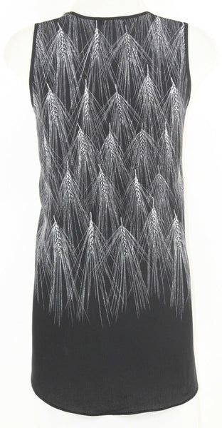 Premise Studio Sz XS Black Gray White Rounded Side Splits 100% Polyester Top