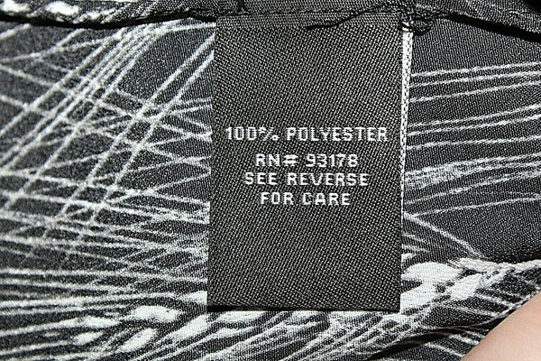 Premise Studio Sz XS Black Gray White Rounded Side Splits 100% Polyester Top