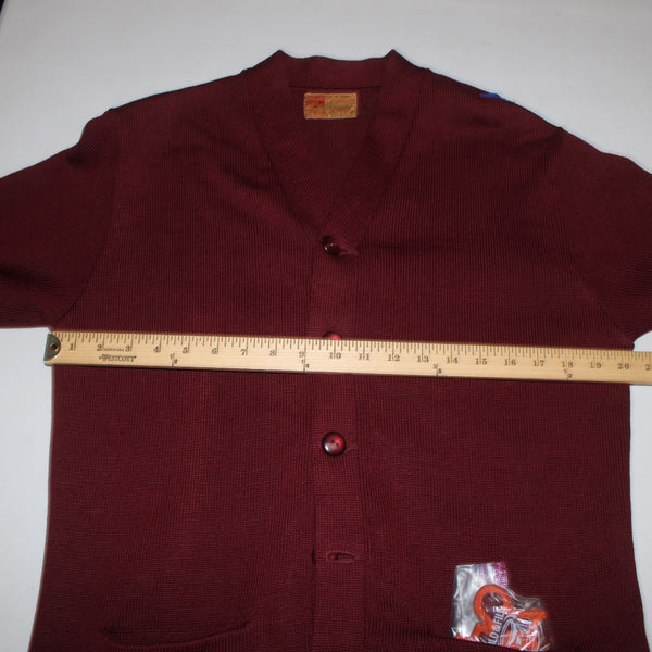 Whiting Sweater Vtg Sz S?? Burgundy Red Buttons University Of Southern CA AS IS