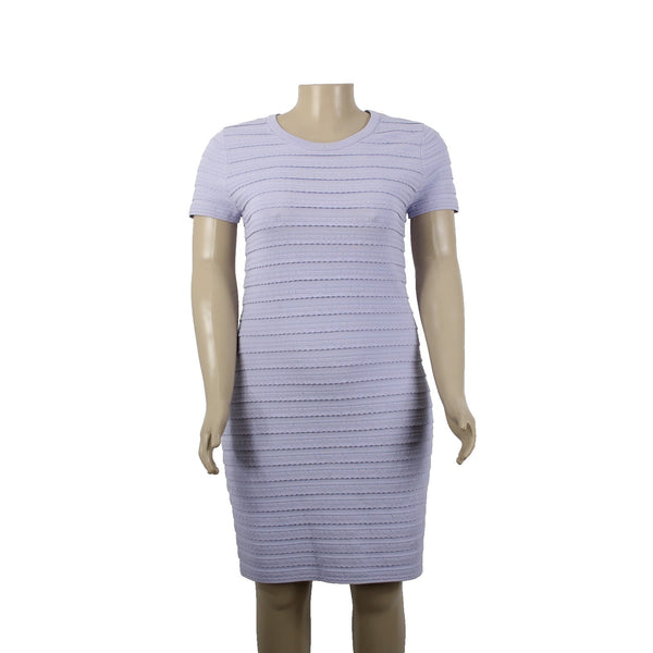 Michael Kors Dress NEW $195 Sz XL Lavender Purple Ribbed Knee Length Viscose