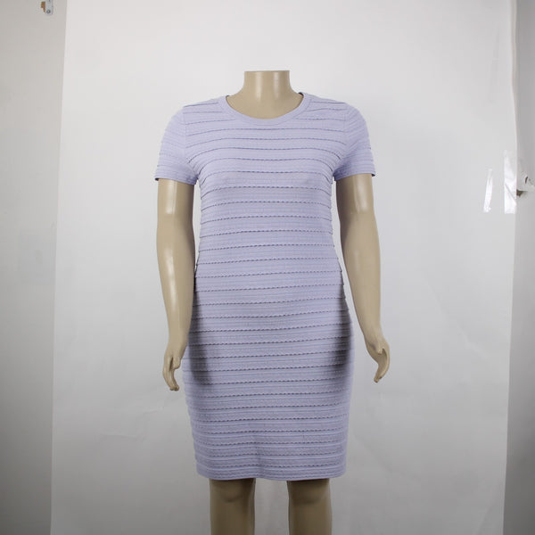 Michael Kors Dress NEW $195 Sz XL Lavender Purple Ribbed Knee Length Viscose