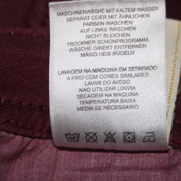 Miss Me Jeans Signature Sz 30 x 30 Burgundy Red Rhinestones Skinny Cotton Jeans