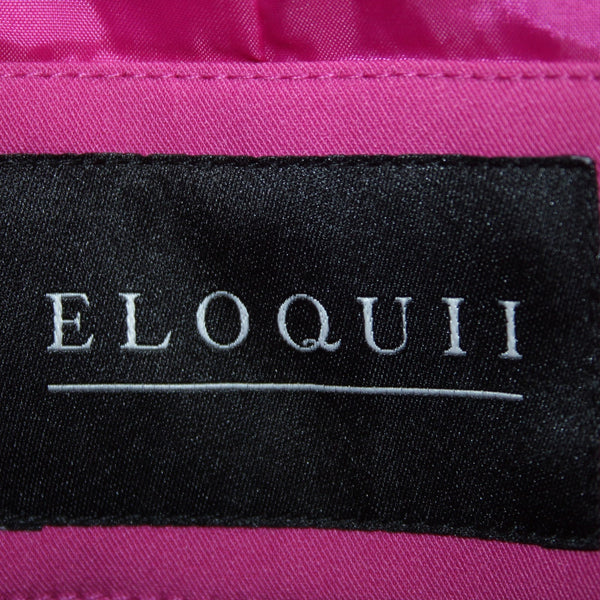 Eloquil Jacket NEW Sz 14 Pink Rhinestones Belted Collared Pockets Poly Rayon