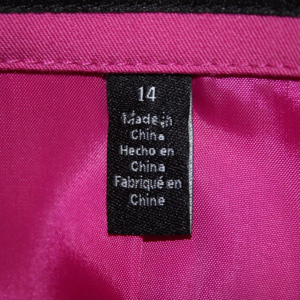 Eloquil Jacket NEW Sz 14 Pink Rhinestones Belted Collared Pockets Poly Rayon