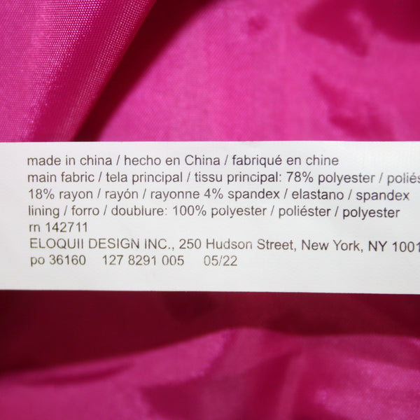 Eloquil Jacket NEW Sz 14 Pink Rhinestones Belted Collared Pockets Poly Rayon
