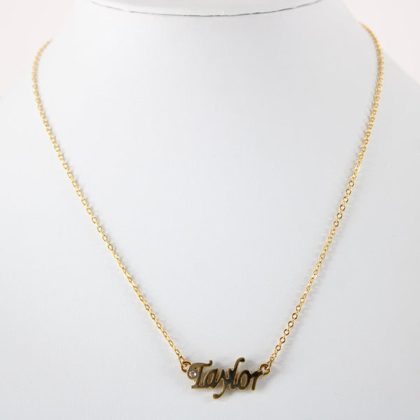 TAYLOR NEW Goldtone Rhinestone Accent 14.5" w 4.5" Multi Ring Ext Necklace