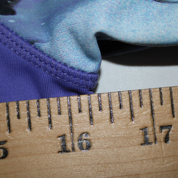 Ideology Sz XS Purple White Green Multi Color Half Zip 100% Polyester Aw Jacket