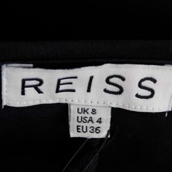 Reiss NEW $230 Sz 4 x 29 Black Part Lined Tailored Wool Blend Woven Trouser Pant