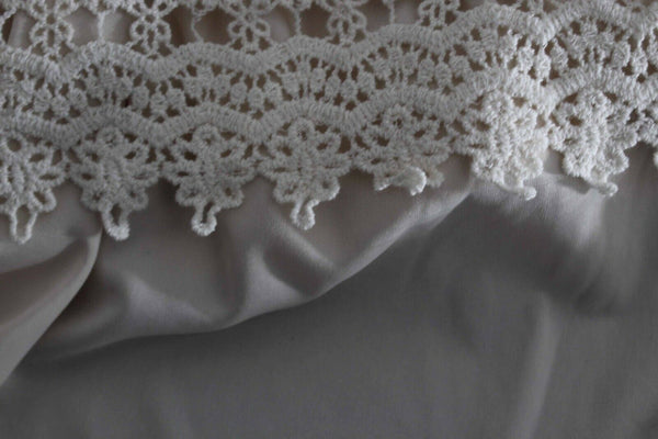 Solitaire NEW Sz S Cream Tan Embroidered Lined 100% Cotton Skirt
