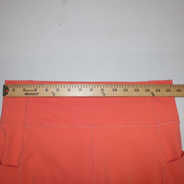 Fabletics AW Pant NEW $70 Pure Luxe Sz XL x 25 Orange Pockets Poly Elastane
