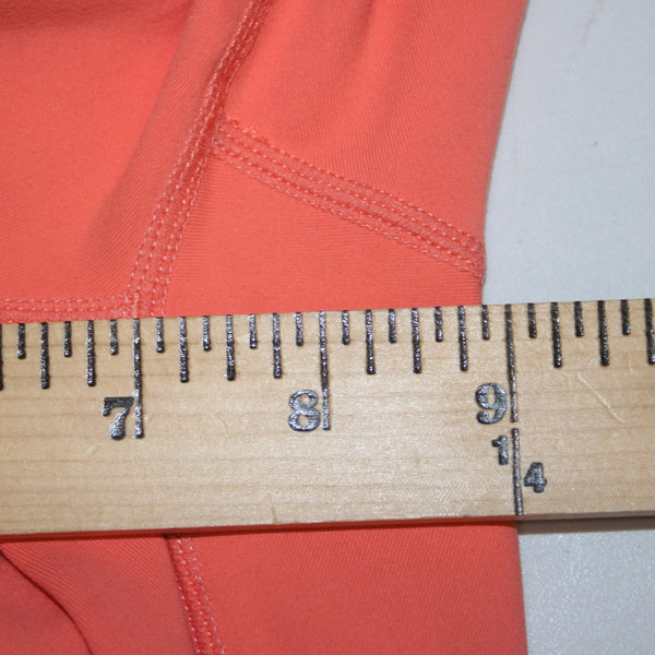 Fabletics AW Pant NEW $70 Pure Luxe Sz XL x 25 Orange Pockets Poly Elastane